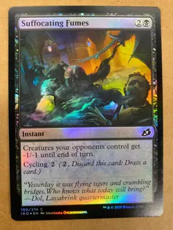 MTG 1x FOIL Suffocating Fumes 100 Ikoria Lair of Behemoths Magic Gathering x1 NM - Image 1