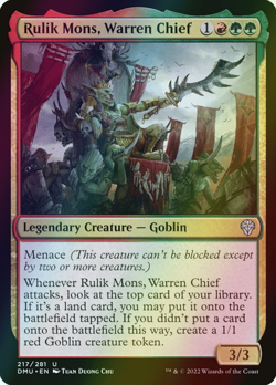 MTG Rulik Mons, Warren Chief Foil ** Dominaria United ** English (NM) - Image 1