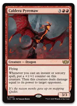 Caldera Pyremaw #33 (NM) Tarkir Dragonstorm TDC Magic MTG - Image 1