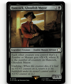 FOIL - MTG Hancock, Ghoulish Mayor - Universes Beyond: Fallout - Image 1