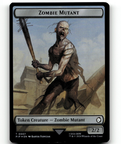 MTG Treasure (0019) Zombie Mutant Double-Sided Token - Universes Beyond: Fall - Image 2
