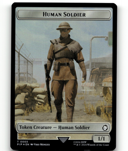 MTG Food (0012) Human Soldier Double-Sided Token - Universes Beyond: Fallout - Image 2