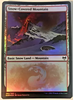 MTG Snow-Covered Mountain (282) Kaldheim 282/285 Foil Land - Image 1