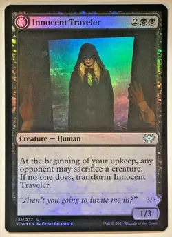 MTG Innocent Traveler Innistrad: Crimson Vow 121/277 Foil Uncommon - Image 1