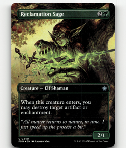 FOIL - MTG - Reclamation Sage (Borderless) #340 - Foundations - Image 1