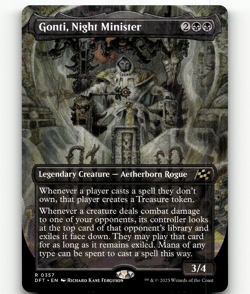 MTG Gonti, Night Minister (Borderless) #357 - Aetherdrift - Image 1