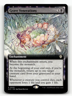 MTG - Grave Venerations (Extended Art) #29 (R) - Lorwyn Eclipsed - Image 1