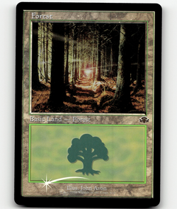 MTG Forest (410) (Retro Frame) FOIL Dominaria Remastered Land - Image 1