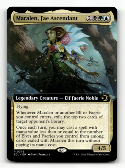 MTG - Maralen, Fae Ascendant (Extended Art) #376 (R) - Lorwyn Eclipsed - Image 1