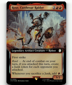 FOIL - MTG Rose, Cutthroat Raider (Extended Art) - Universes Beyond: Fallout - Image 1