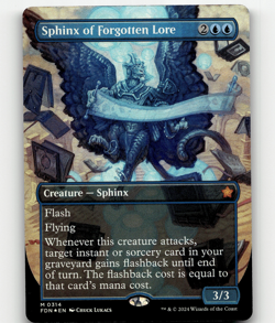 FOIL - MTG - Sphinx of Forgotten Lore (Borderless) #314 - Foundations - Image 1