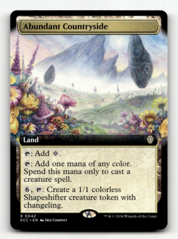 MTG - Abundant Countryside (Extended Art) #42 (R) - Lorwyn Eclipsed - Image 1