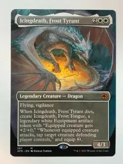 MTG Adventures of the Forgotten Realms Icingdeath, Frost Tyrant (Borderless) 287 - Image 1