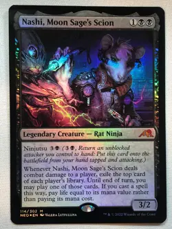 MTG Kamigawa: Neon Dynasty Nashi, Moon Sage's Scion 114 Foil NM/M - Image 1