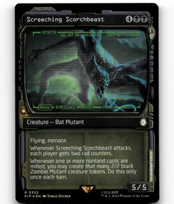 FOIL - MTG Screeching Scorchbeast (Showcase) - Universes Beyond: Fallout - Image 1