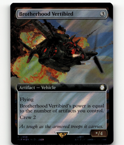 MTG Brotherhood Vertibird (Extended Art) (Surge Foil) - UB: Fallout - Image 1