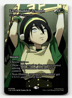 FOIL - MTG - Earth Rumble Triumph (Borderless) #44 - Avatar: The Last Airbender - Image 1