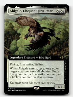 FOIL - MTG Abigale, Eloquent First-Year #368 (Extended Art) (R) Lorwyn Eclipsed - Image 1