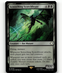 FOIL - MTG Screeching Scorchbeast - Universes Beyond: Fallout - Image 1