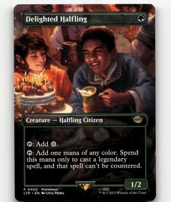 MTG - Delighted Halfling (Borderless) 402 - The Lord of the Rings - Image 1