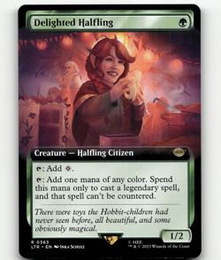 MTG - Delighted Halfling (Extended Art) 363 - The Lord of the Rings - Image 1
