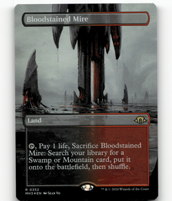 FOIL - MTG Bloodstained Mire (Borderless) #352 - Modern Horizons 3 - Image 1