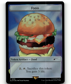 FOIL - MTG Food Token (1938) - Secret Lair X SpongeBob - Image 1