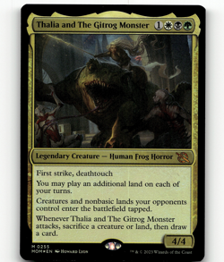 FOIL - MTG Thalia and The Gitrog Monster 255 March of the Machine Mythic - Image 1