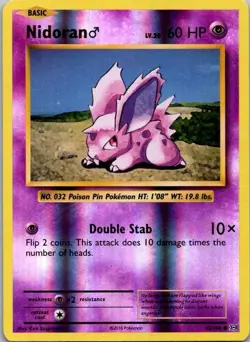 Pokemon XY Evolutions Nidoran 43/108 Reverse NM - Image 1