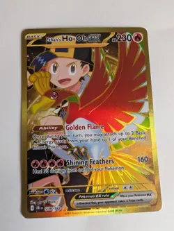Pokemon TCG Ethan's Ho-Oh EX 239/182 Gold Hyper Rare Holo Destined Rivals - Image 1