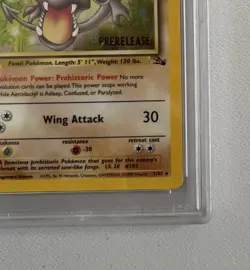 Aerodactyl 1st Edition RARE Prerelease POKEMON Card PSA 7 NM FOSSIL Holo 1/62 - Image 3