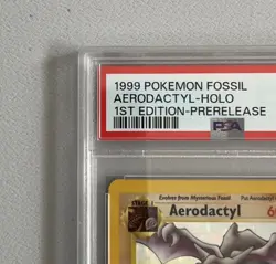 Aerodactyl 1st Edition RARE Prerelease POKEMON Card PSA 7 NM FOSSIL Holo 1/62 - Image 5