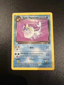 Dark Vaporeon 45/82 Team Rocket Unlimited 2000 Pokemon Card Uncommon NM - Image 1