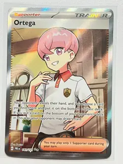 2025 POKEMON PRE EN-PRISMATIC EVOLUTIONS ULTRA RARE 141/131 ORTEGA NEAR MINT/NM - Image 1