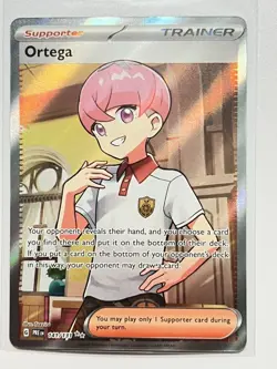 2025 POKEMON PRE EN-PRISMATIC EVOLUTIONS ULTRA RARE 141/131 ORTEGA NEAR MINT/NM - Image 3