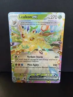Pokemon TCG Leafeon EX Prismatic Evolution Double Rare 006/131 NM Card - Image 1