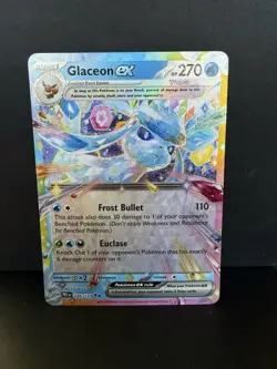 Pokemon TCG Glaceon EX Prismatic Evolutions Double Rare Holo Card 026/131 SV - Image 1