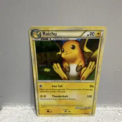 Pokemon Raichu Heartgold & Soulsilver 10/123 Holo Rare HP 90 English - Image 1