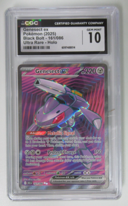 2025 Pokemon Black Bolt Genesect ex Ultra Rare-Holo 161/086 CGC 10 - Image 1