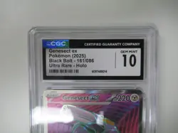 2025 Pokemon Black Bolt Genesect ex Ultra Rare-Holo 161/086 CGC 10 - Image 2