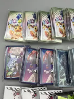 x18 Pokemon Card Sleeve Lot Prismatic BB/WF Silver Tempest 1,100 + Sleeves - Image 5