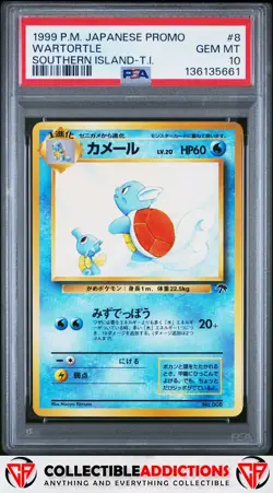 1999 Pokemon Japanese Promo #8 Wartortle Southern Island-T.I. PSA 10 - Image 1