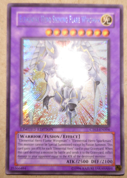 Yugioh Card Elemental Hero Shining Flare Wingman CT03-EN004 Secret Rare Limited - Image 1