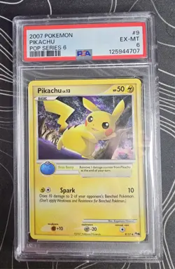 PSA 6 Pop Series 6 Pikachu 9/17 NON HOLO - VERY RARE! Low Pop(6)! Pokemon TCG - Image 1