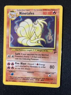 Pokemon TCG Ninetales Base Set 2 13/130 Holo Unlimited Holo Rare - Image 1