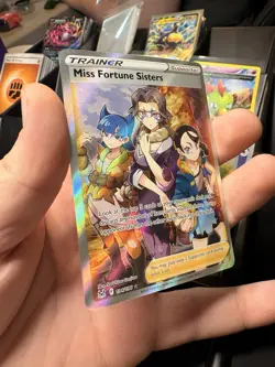 Pokemon Miss Fortune Sisters 194/196 Lost Origin Ultra Rare Full Art Holo Train… - Image 2