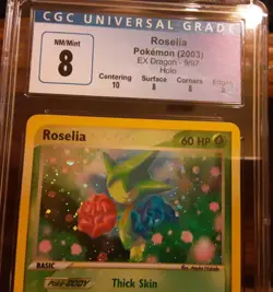 CGC 8 NM/MT Subs Pokemon Roselia Holo Swirl Ex Dragon 2003 Vintage WOTC - Image 2