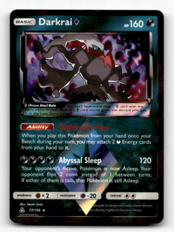Pokemon Darkrai Prism Star 77/156 - SM - Ultra Prism - Image 1