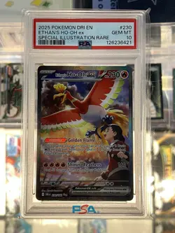 2025 Pokemon Pokemon Destined Rivals Ethan's Ho-Oh ex #230/182 PSA 10 Gem Mint - Image 1