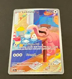 2024 POKEMON TEMPORAL FORCES LICKITUNG ILLUSTRATION RARE #180/162 - Image 1
